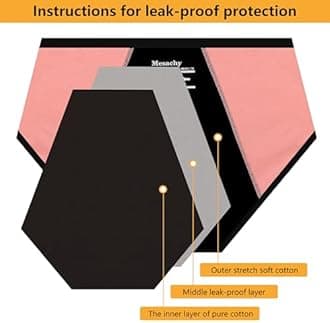 Mesachy Girls Period Underwear Period Panties for Teens Menstrual Leakproof Protective Cotton Briefs