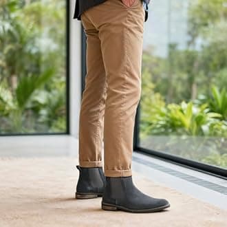 Bruno Marc Men's Suede Leather Chelsea Ankle Boots