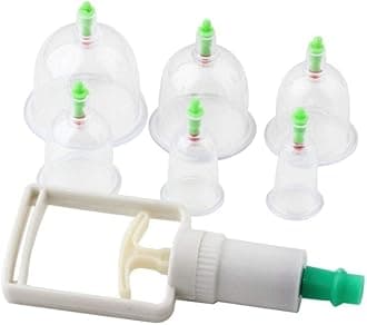 Vacuum Cupping Therapy 6pcs Hijama Cups Chinese Vacuum Cupping Kit Pull Out a Vacuum Apparatus Therapy Relax Massagers