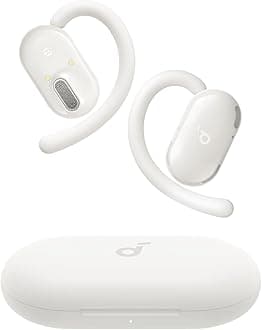 soundcore V20I by Anker Open Ear Headphones, Adjustable Ear Hooks, Ultra-Comfort, Snug Fit, 16Mm Drivers, 4 Mics, IP55, LED Lights, 36H Playtime, Fast Charging,Bluetooth 5.4, Multipoint Connection