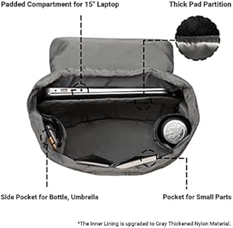 Laptop Outdoor Backpack, Travel Hiking& Camping Rucksack Pack, Casual Large College School Daypack, Shoulder Book Bags Back Fits 15" Laptop & Tablets by Kaukko