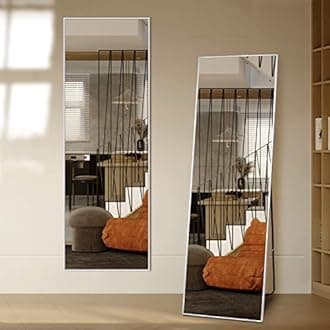Vlsrka Full Length Mirror, Floor Standing Mirror, Wall Mounted Hanging Mirror, Full Size Mirror, Dressing Body Mirror, Tall Mirror, Big Mirror, Large Mirror for Bedroom Living Room 63" x 20" (Silver)