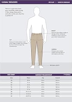 Symbol Premium, PAG SP 1 A_Casual Pants, Men, Slim Fit Flexi Waist Casual Pants