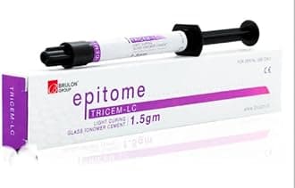 Brulon epitome Tricem LC 1.5gm light cure Glass Ionomer cement composite for linning and base material dental use