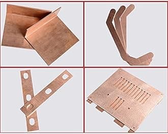 C110 Copper Sheet 99.9% Pure Copper Conductive, Thermal, and Corrosion Resistant Sheet Metal Plate, for Electrical and Thermal Conductivity Equipment, T 2mm x W 200mm x L 250mm, 1Pcs