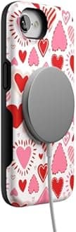 Casely iPhone 16e Case | Love Struck | Pink Heart Stickers | Compatible with MagSafe | Bold Protective Design