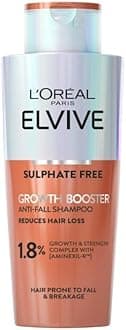 Shampoo For Hair Growth And Anti Hair Loss, Elvive Growth Booster With Aminexil And Niacinamide, Prevents Hair Thinning And Reduces Loss In 12 Weeks For Visibly Fuller Hair, 200ml
