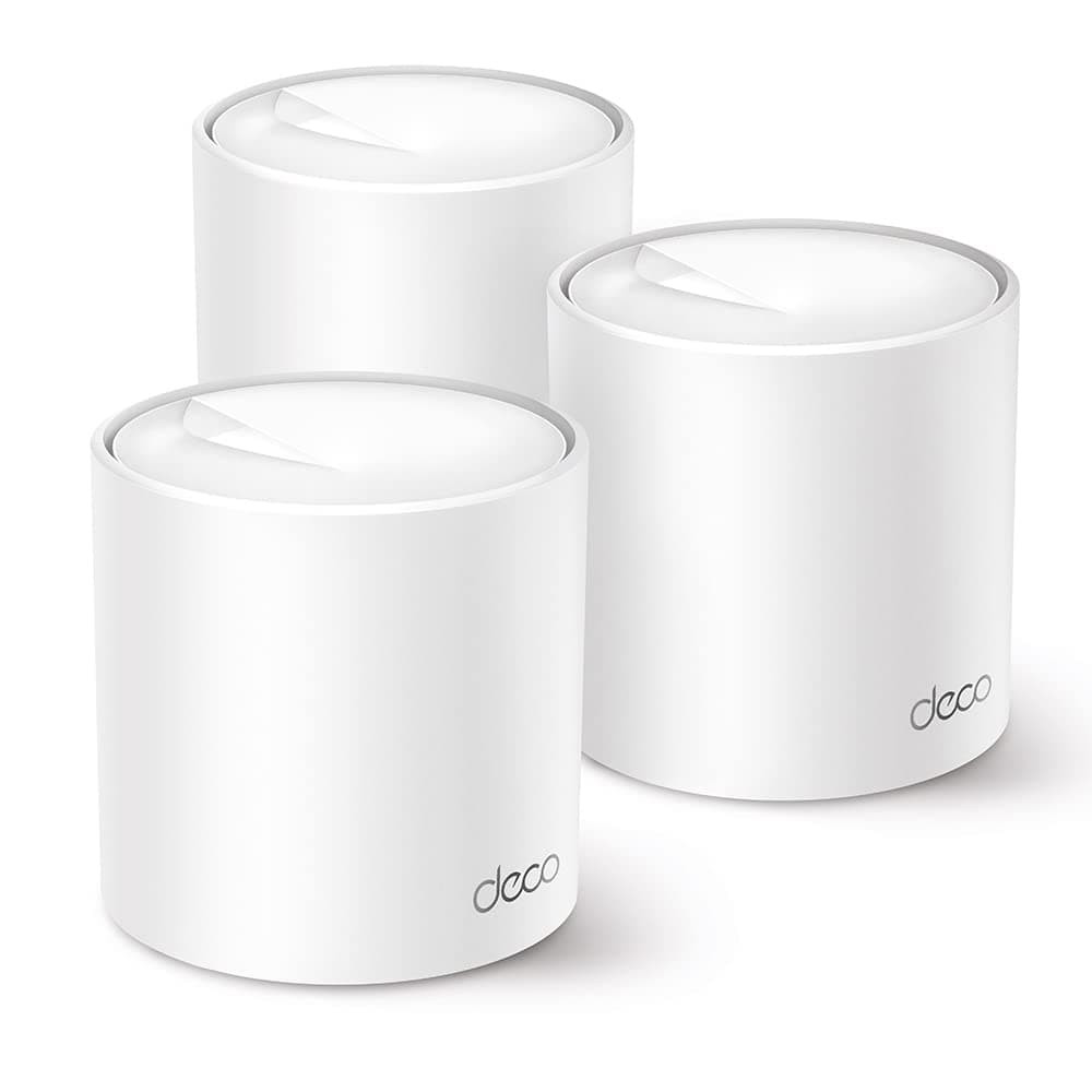 - Deco X50(3-Pack) AX3000 Mesh System, AI-Driven, Coverage up to 6500ft², 3000 Mbps Gigabit Dual Band Router, WiFi Extender Booster, Gaming & 4K, Alexa & Google Home