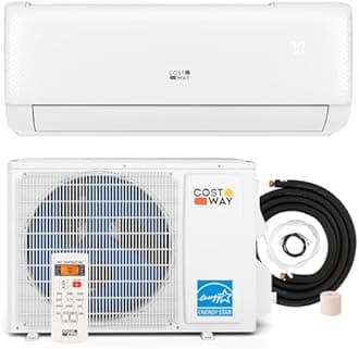 COSTWAY 12,000 BTU Mini Split Air Conditioner, with Heat Pump, Energy Star, 21 SEER2 Inverter, 24H Timer, Auto Clean, Remote Control for Rooms up to 750 Sq.Ft, 208-230V (Airtural Series)