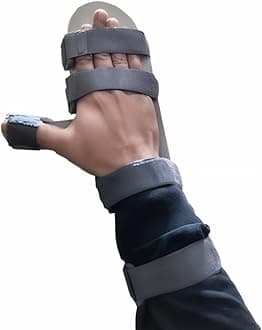 Aluminium Wrist Hand Support Static Cockup Splint For Stroke,Paralysis,Arthritic Diseases,And Fractures (For Right Hand,L)