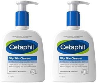 Oily Skin Cleanser, 473ml, Face Wash, For Combination to Oily Sensitive Skin, With Niacinamide (Pack of 2)