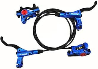 Zoom- HB-875 Hydraulic Disc Brake Front & Rear 750mm & 1400mm Set for Mountain Bike MTB BMX (Blue)
