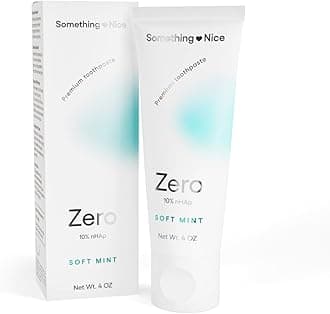 Something Nice Zero Toothpaste - 10% Nano Hydroxyapatite Toothpaste Fluoride Free, Remineralizing, Enamel Repair and Natural Whitening, Suitable for Sensitive Teeth, Adults & Kids Oral Care, Mint, 4oz