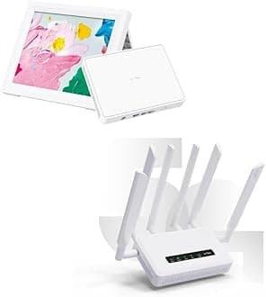 GL.iNet GL-B3000 (Marble) Wireless WiFi 6 Router with Wall-Mountable Photo Frame & GL-X3000 (Spitz AX) 5G NR AX3000 Cellular Gateway Router