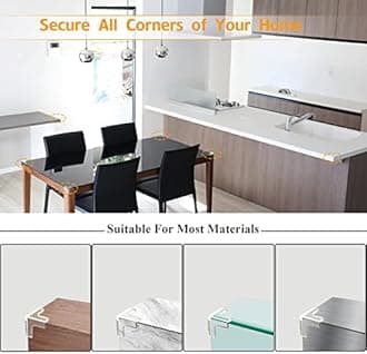 16 Pack Table Corner Protectors Clear Corner Guards Corner Bumpers Covers, Furniture & Sharp Corner Baby Proofing, T-Shaped