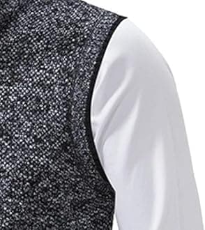 DGHM-JLMY Men's Soft Cozy Softshell Vest Full Zip Slim Fit Warm Waistcoat Hiking Outdoor Golf Sleeveless Jacket