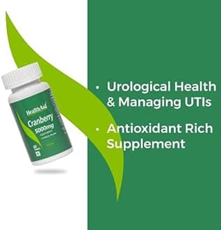 HealthAid Cranberry Health Supplement For Men & Women - Pack Of 4 | Promotes Energy & Stamina | Supports Kidney Health, Urological Health & Manage UTIs | Antioxidant Rich Supplement | Gluten Free
