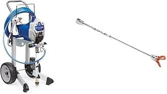 Graco 17G180 Magnum ProX19 Cart Paint Sprayer, Blue & White & 243041 Magnum 15-Inch Tip Extension, Gray