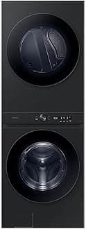 WH46DBH500EV 4.6/7.6 Cu. Ft. Brushed Black Bespoke AI Stacked Washer/Dryer