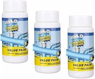 Wild Tornado Sink & Drain Cleaner Powder | Powerful & Clog Remover Sink Cleaning Powder | Automatic Toilet Blockage Cleaner, Removes Clogs, Blockage in Washbasin, Septic Tank, Sinks, Pipes (Pack of 3)