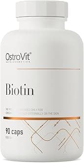 Biotin 2500 mcg, Vitamin B7, Healthly Hair, Skin, Nails, Food Supplement, 90 Capsules | OstroVit