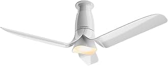SilentPro Blossom 1200 mm Smart iOT Enabled Ceiling Fan | ActivBLDC Technology | Design Award - reddot Winner 2022 | 2X Silent | Remote control | 5 Years Warranty, (Glossy White)