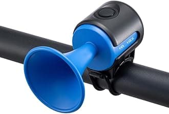 Electric Bike Horn with 120dB Sound, 300mAh Battery, Waterproof, Loud Alert for Cyclists (Blue)