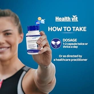 Healthvit Jointneed-GCM with Glucosamine, Magnesium, Chondroitin, Calcium & Vitamin D Ideal for Bone, Muscle Health & Joint Support of Men & Women - Tablets 60 Count