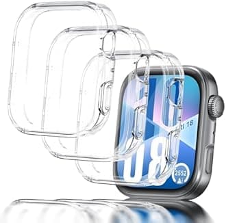 Seltureone 3 Pack Watch Case Compatible with Huawei Watch Fit 4, Soft TPU Silicone Case with Screen Protector, Full-Coverage Scratchproof Protection - Clear