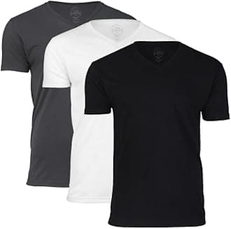 True ClassicMen's V-Neck Short Sleeve T-Shirt, 6-Pack
