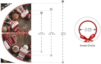 48/36/30 in Thick Christmas Decor Tree Skirt by Leo Walker Snowy Polar Fleece ChirstmasTree Cover Skirt Fall Tree Mat for Holiday Party Decoration