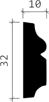 PRO[f]home® - Panel Moulding 151323 Dado Rail Decorative Moulding Frieze Moulding Neo-Classicism Style White 2 m Profhome