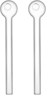 Pure Glass Oil Burning Pipe, 13CM, Borosilicate Glass, Pack of 2