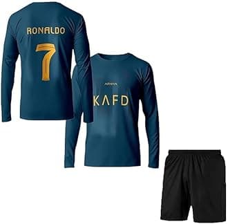 RJM Ronaldo 7 Football Jersey Home Away Kit Boys (Kid's, Boy's& Men)