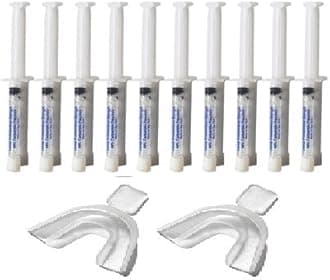 10 3ml Syringes Teeth Whitening 44% Carbamide Gel Tooth Whitener Bleach Professional Dental Kit by White Teeth Global (TM)