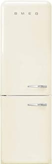 FAB32 Retro Refrigerator – 50s Style Fridge with Bottom Freezer, No-Frost, LED Display & Lighting, LifePlus Zone, Multi-Airflow – 12.2 cu ft – Cream - Made in Italy