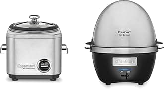 Cuisinart CRC-400P1 4 Cup Rice Cooker, Stainless Steel Exterior & Egg Cooker, normal, Brushed Stainless Steel