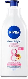 Extra Bright Radiant & Smooth 8 Super Food 40X Vitamin C Body Lotion UV Filter, Size 550 ml