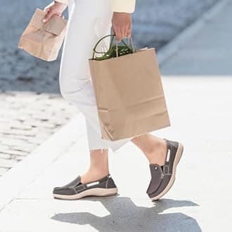 Womens Slip On Shoes - Casual Boat Loafers Shoes for Women with Arch Support - Plantar Fasciitis Canvas Sneakers for Daily Walking