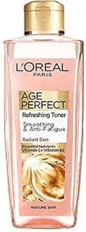 L'Oreal Paris Age Perfect Smoothing and Anti Fatigue Vitamin C Refreshing Toner, Black, Ultra-Invigorating Formula Exfoliates, Smooths, and Energizes the Skin, 200 ml (Pack of 1)
