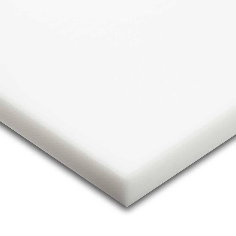Online Plastic Supply HDPE (High Density Polyethylene) Plastic Sheet 1/4" x 12" x 24" (Natural White)
