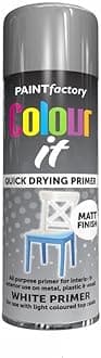 White Primer All Purpose Aerosol Spray Paint 250ml Quick Drying Spray, Fast Dry and Excellent Coverage for Metal, Wood, Plastic and More by Diva Gift
