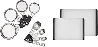 OXO Good Grips Stainless Steel Measuring Cup and Spoon Set + OXO Good Grips 2-Piece Plastic Cutting Board Set
