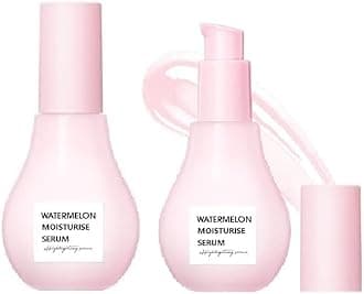 2 Pcs Watermelon Moisturizer Glow Priming Serum,Hydrating & Brighten with Hyaluronic Acid Lightweight Facial Serum.
