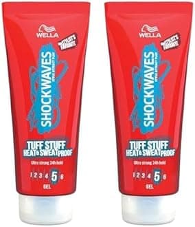 Wella Shockwaves Tuff Stuff Heat and Sweat Proof Gel, 200ml (Pack of 2)
