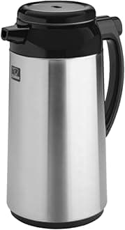 (Black/Chrome) - Zojirushi Premium Thermal 1-Litre Carafe, Brushed Stainless Steel