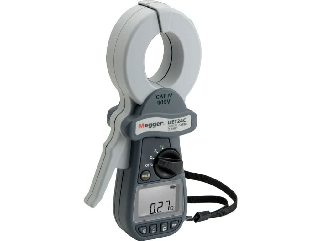 DET24C Digital Earth Test Clamp-On Ground Resistance Meter, with Data Storage & Downloading