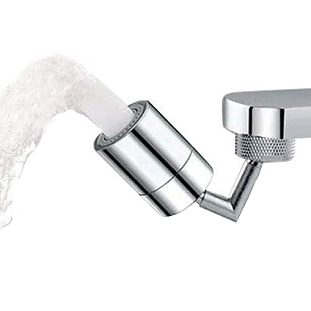 Swivel Sink Faucet Aerator Big Angle Dual-function 2-Flow Sprayer Faucet Head, Sink Sprayer Attachement for Face Washing, Gargle and Eyewash Station( 55/64'' Female Thread,Adapter Included)