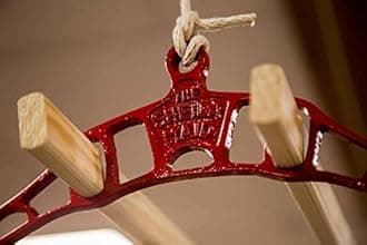 Sheila Maid ® Original Indoor Ceiling Clothes Laundry Drying Airer Rack -6 Rail 57" (145cm) Long -Red Coated Cast Iron