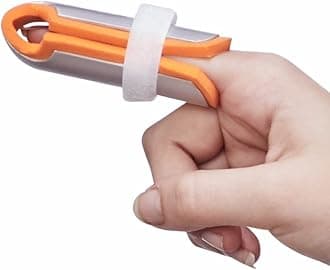 Vissco Cot Finger Splint Finger Support Immobilizer with Adjustable Strap for Firm and Better Support (Orange)